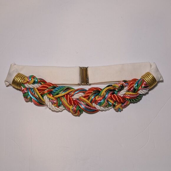Anthony Alexander Accessories - VTG Vintage Anthony Alexander Belt Rainbow Cords Braided Glamorous Funky